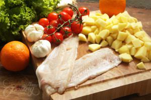 ingredients for fish fillet soup