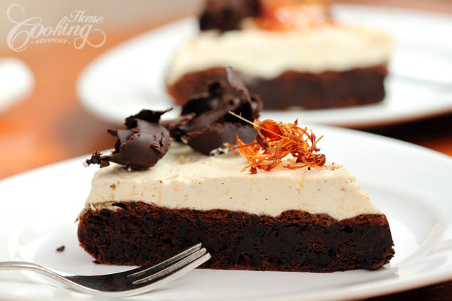 Flourless Chocolate Cake with Salted Caramel Mousse