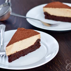 Flourless Chocolate Cake with Coffee Mousse
