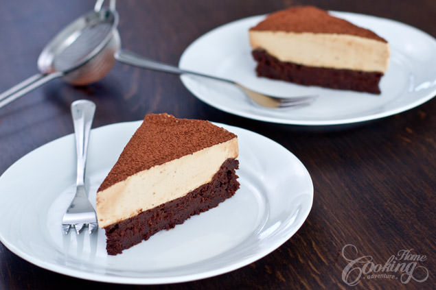 Flourless Chocolate Cake with Coffee Mousse