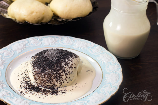 Austrian Germknödel - Yeast Dumplings with Vanilla Sauce