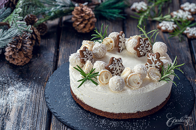 Gingerbread Coconut Christmas Cake