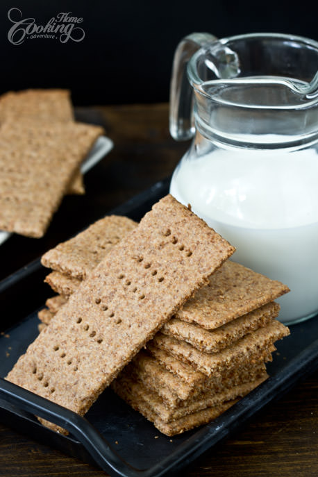 Homemade Graham Crackers with milk