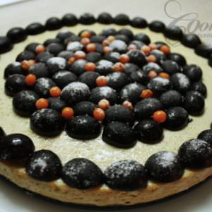 Grapes and Sea-buckthorn Berries Cheesecake