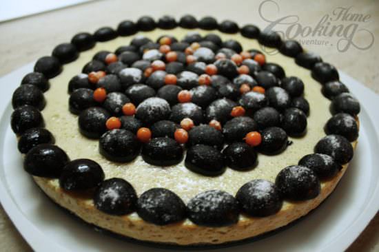Grapes and Sea-buckthorn Berries Cheesecake