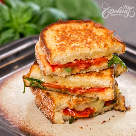 Roasted Tomato Grilled Cheese Sandwich halves