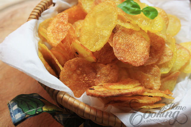 Baked Potato Chips Recipe - Homemade Best Snack Ever