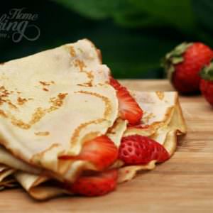 homemade Crepes with Strawberries