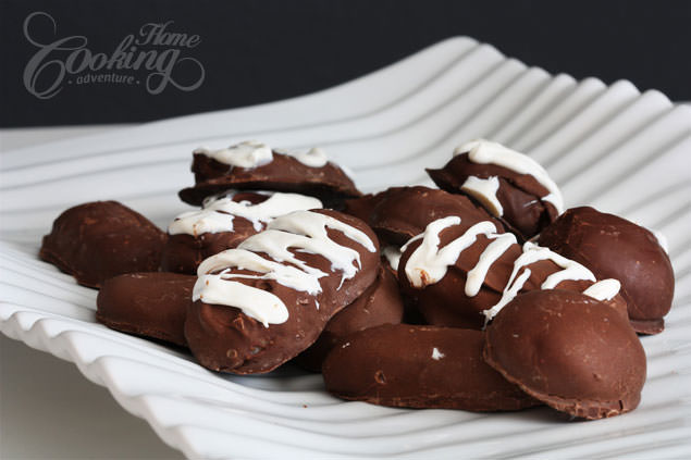 Homemade Marzipan Candies Dipped in Chocolate