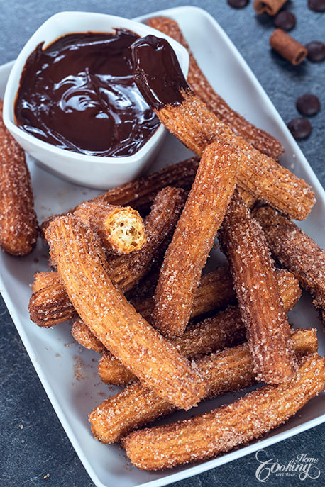 Homemade Eggless Churros Closeup