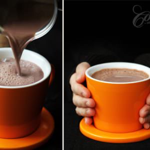 Hot chocolate with red wine