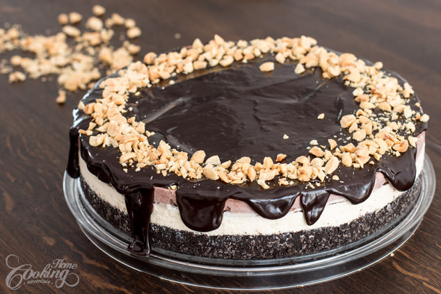 Chocolate Peanut Butter Ice Cream Cake