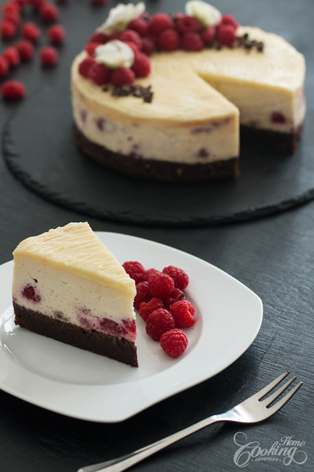 Brownie Raspberry Cheesecake Slice