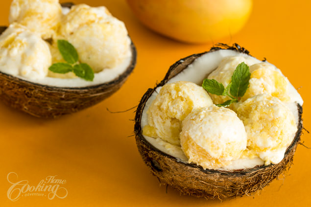 Coconut Mango Ice Cream