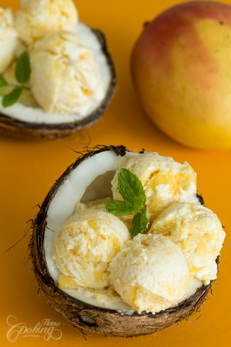 Coconut Mango Ice Cream Vertical