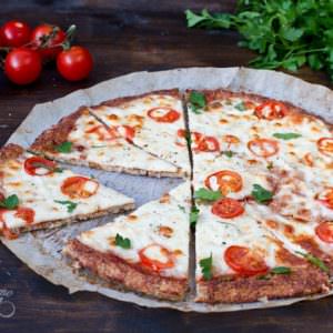 Margherita Pizza with Cauliflower Crust slices