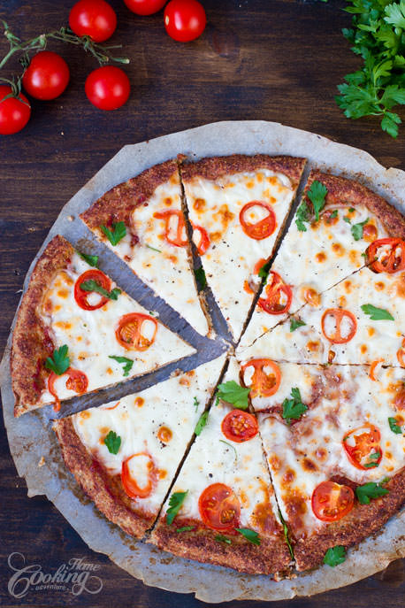 Margherita Pizza with Cauliflower Crust