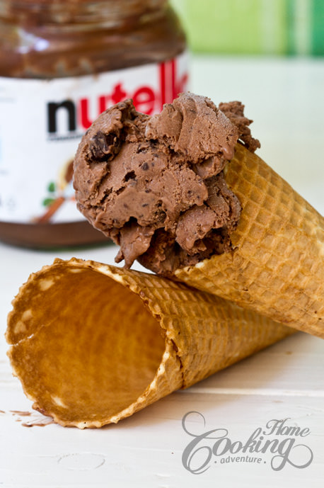 Nutella Ice Cream closeup