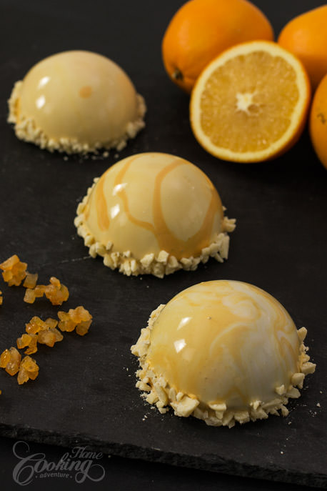 Orange Chocolate Mousse Domes - Mini Portions