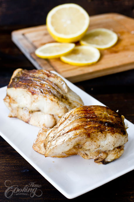 oven grilled fish with skin on
