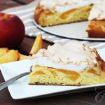 Peach Cake with Meringue Topping