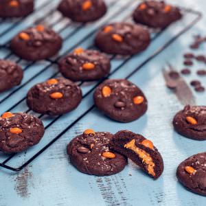 Peanut Butter Stuffed Chocolate Cookies