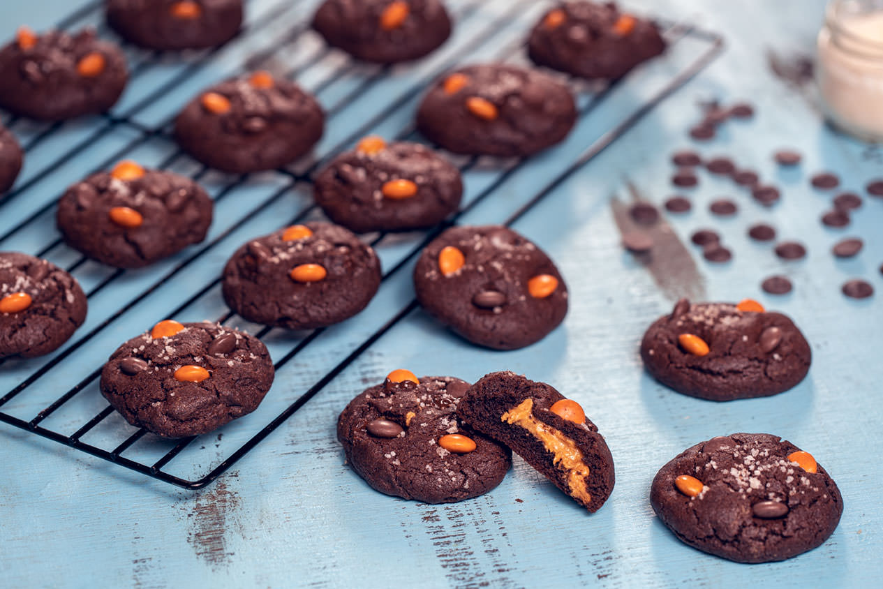 Peanut Butter Stuffed Chocolate Cookies