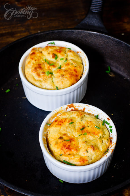 Potato Soufflé closeup