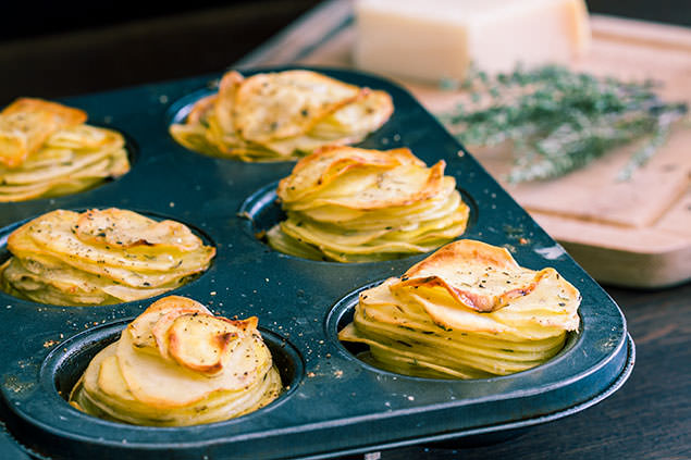 Parmesan Potato Stacks