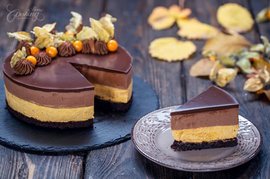 Chocolate Pumpkin Mousse Cake