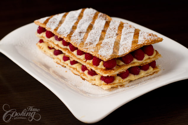 Raspberry Mille Feuille (Napoleon)