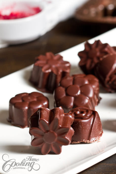Raspberry Chocolate Molded Candies