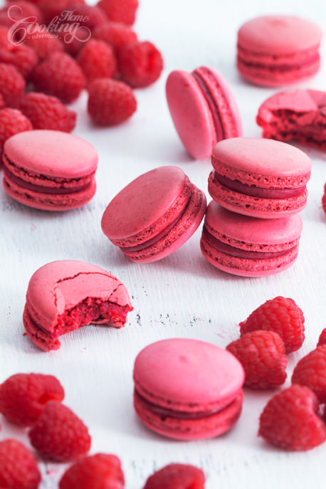 Raspberry Macarons - Italian Meringue Method