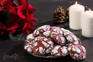 Red Velvet Crinkle Cookies