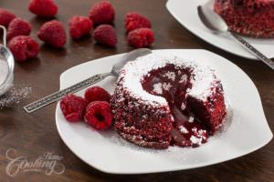 Red Velvet Lava Cake - Valentines Desserts