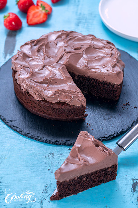 Easy Refined Sugar Free Chocolate Cake Slice