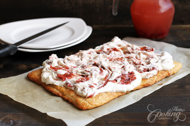 Rhubarb Ginger Tart with Homemade Rough Puff Pastry