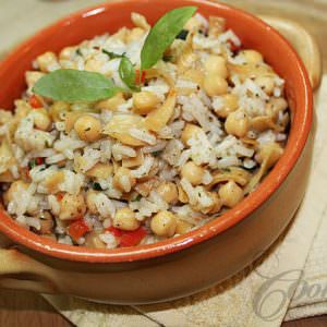 Rice with Chickpea and Tagliatelle