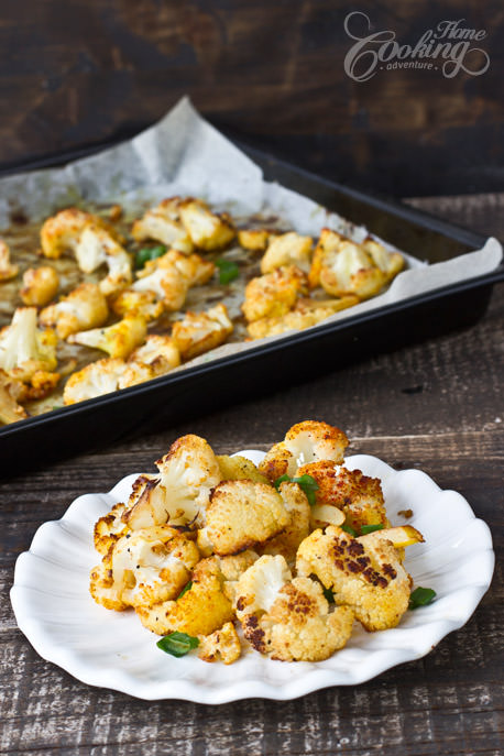 Roasted Cauliflower on a plate