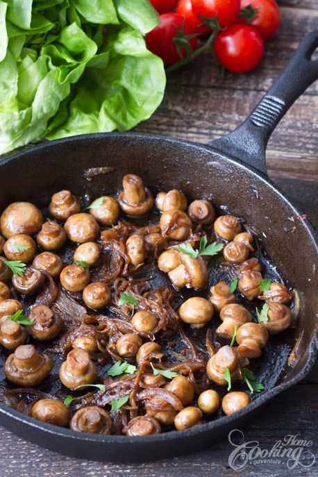 Sauteed Mushrooms with Caramelized Onion vertical