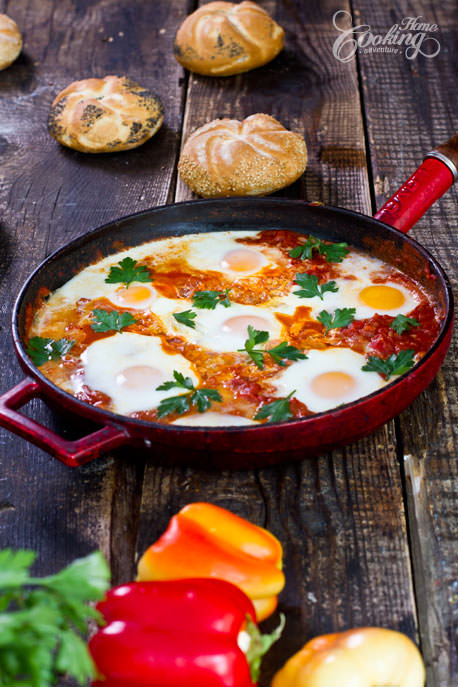 Shakshuka -Eggs in Tomato Sauce Recipe