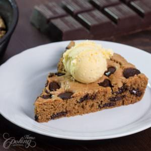 Skillet Chocolate Chip Cookie Slice