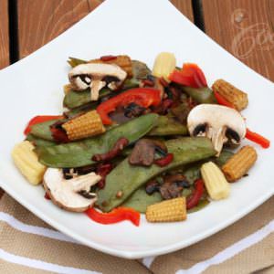 Snow Peas with Mushrooms