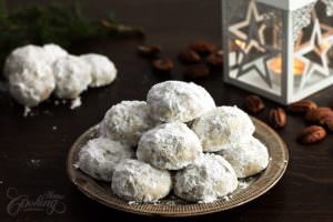 Chocolate Stuffed Snowball Cookies