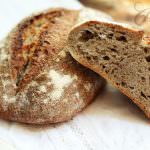 sourdough barley bread section