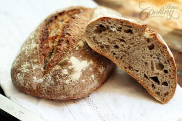 sourdough barley bread section