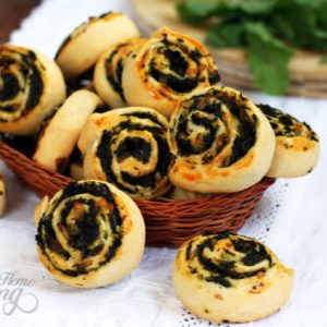 Spinach and Mushroom Pinwheels