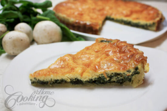 Spinach and Mushroom Quiche