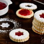 Strawberry Cardamom Linzer Cookies