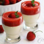 strawberry panna cotta